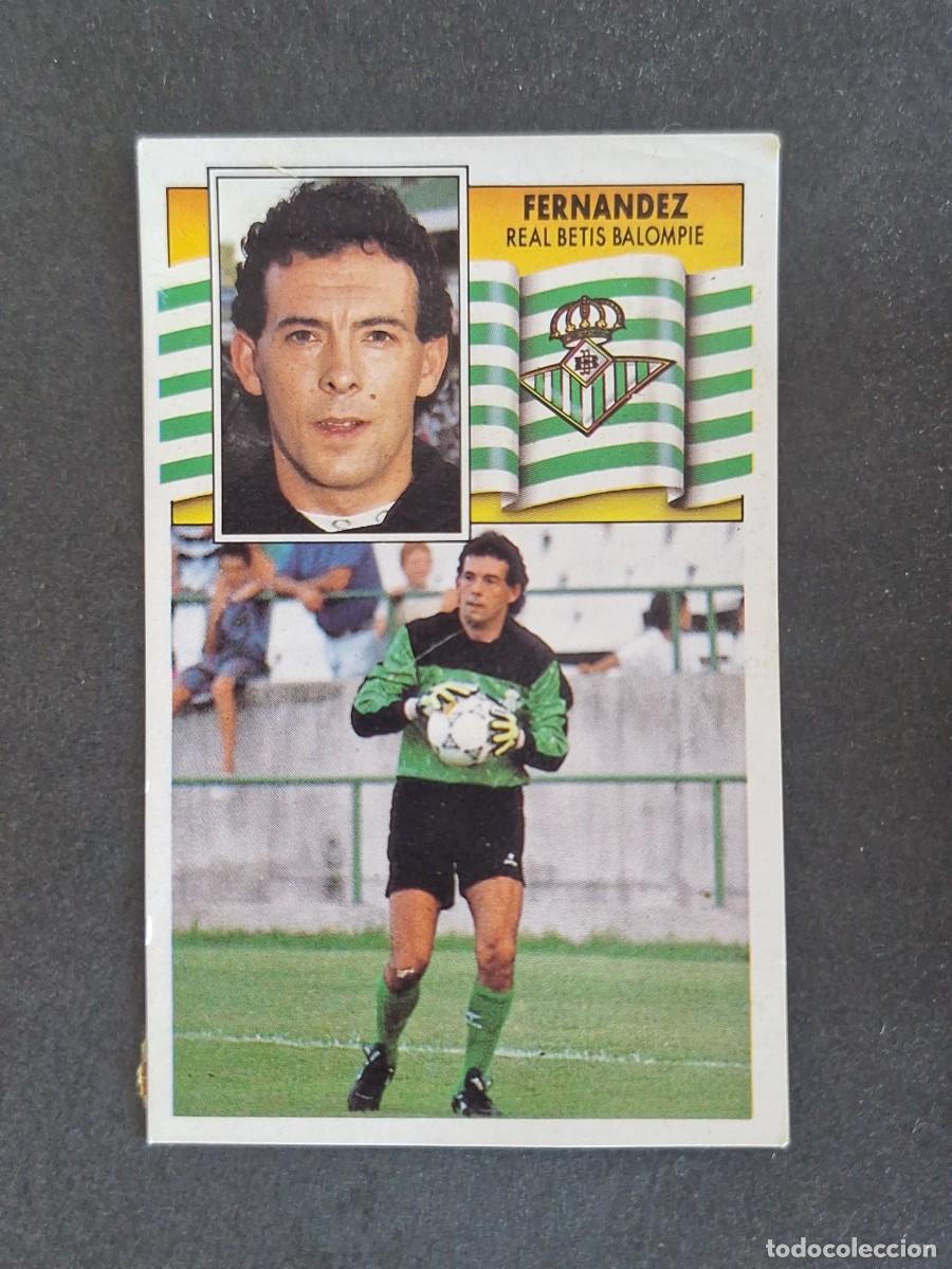 Cromos de f&uacute;tbol: L3 FERNANDEZ REAL BETIS BALOMPIE FICHAJE 15 LIGA ESTE 1990 1991 90 91 DESPEGADO RECUPERADO