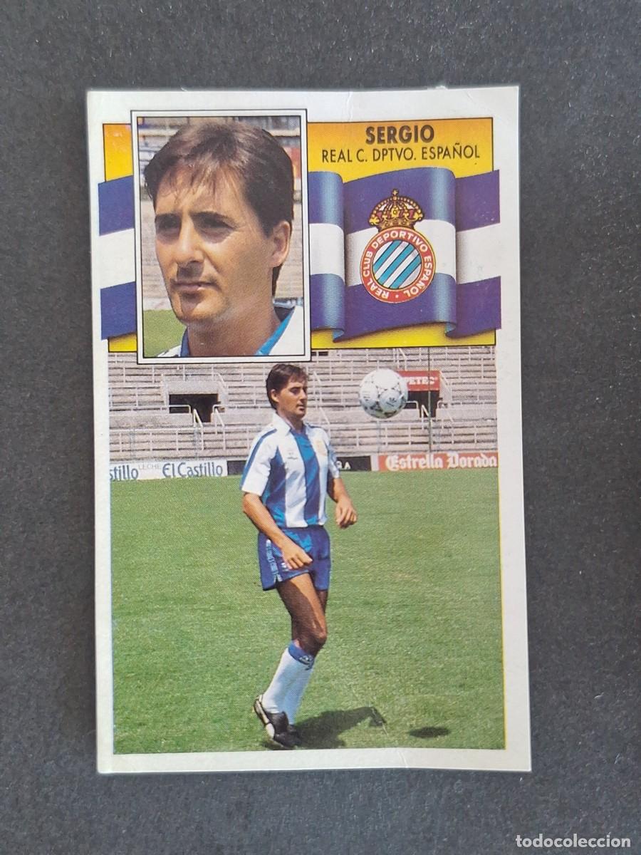 Cromos de f&uacute;tbol: L3 SERGIO R. C. D. ESPA&Ntilde;OL FICHAJE 17 LIGA ESTE 1990 1991 90 91 DESPEGADO RECUPERADO
