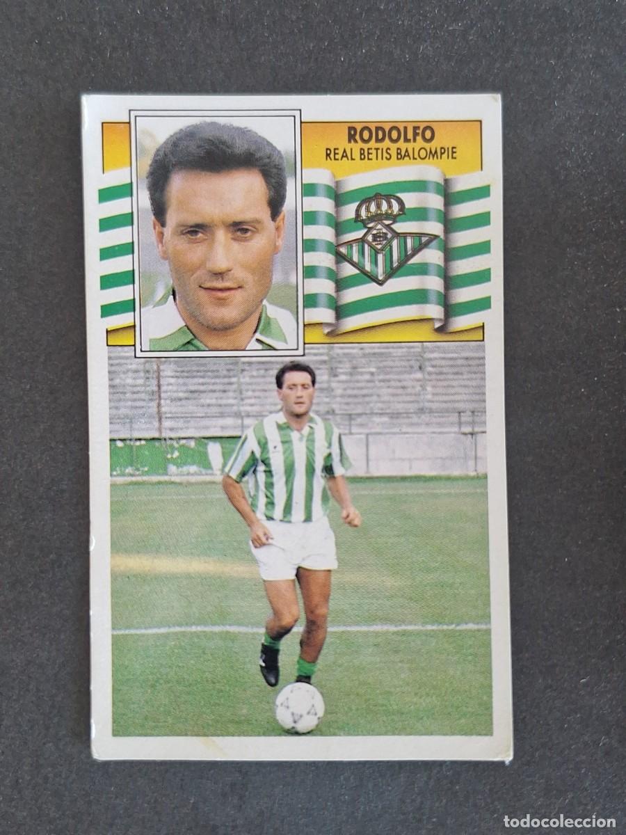 Cromos de f&uacute;tbol: L3 RODOLFO REAL BETIS BALOMPIE FICHAJE 18 LIGA ESTE 1990 1991 90 91 DESPEGADO RECUPERADO