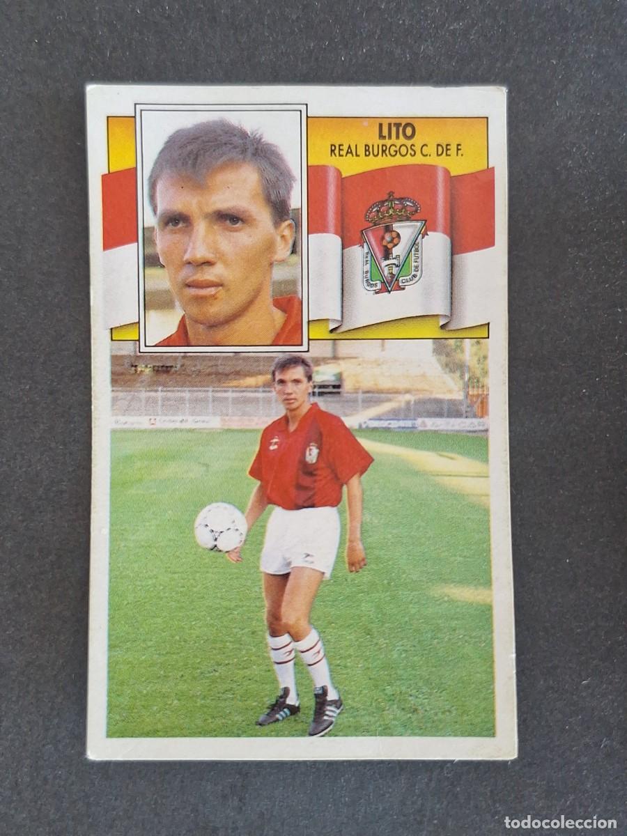 Cromos de f&uacute;tbol: L3 LITO REAL BURGOS C. F. FICHAJE 19 LIGA ESTE 1990 1991 90 91 DESPEGADO RECUPERADO
