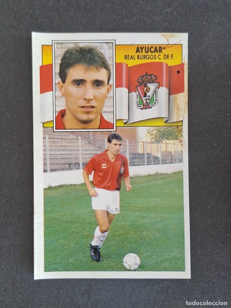 Cromos de f&uacute;tbol: L3 AYUCAR REAL BURGOS C. F. FICHAJE 21 LIGA ESTE 1990 1991 90 91 DESPEGADO RECUPERADO
