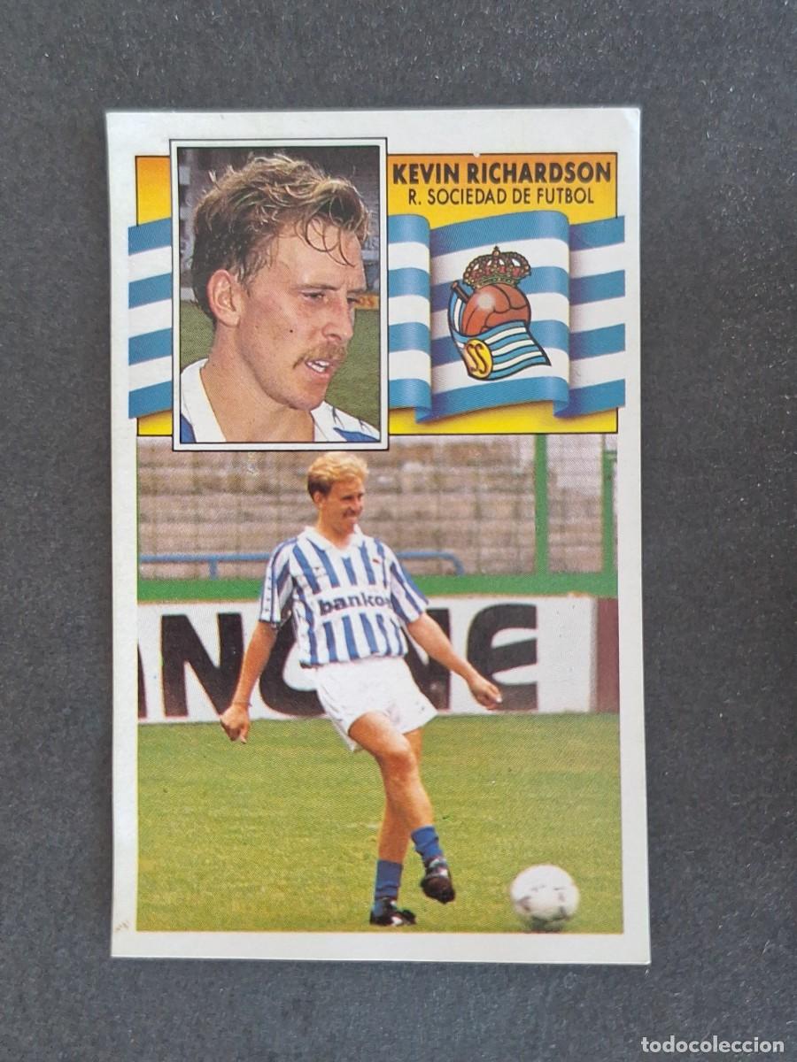 Cromos de f&uacute;tbol: L3 KEVIN RICHARDSON REAL SOCIEDAD FICHAJE 30 LIGA ESTE 1990 1991 90 91 DESPEGADO RECUPERADO