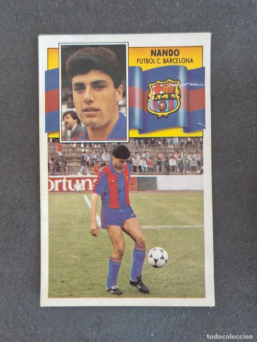 Cromos de f&uacute;tbol: L3 NANDO F. C. BARCELONA FICHAJE 34 LIGA ESTE 1990 1991 90 91 DESPEGADO RECUPERADO
