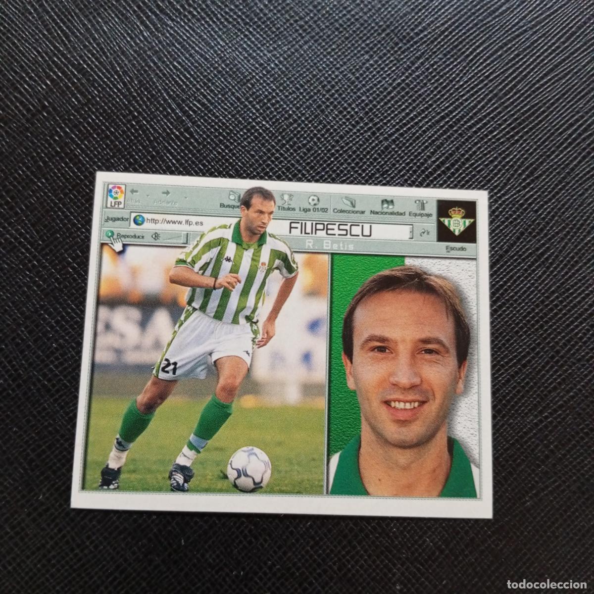 Cromos de f&uacute;tbol: FILIPESCU REAL BETIS ESTE 2001 2002 CROMO FUTBOL 01 02 LIGA - SIN PEGAR - A17 PG127
