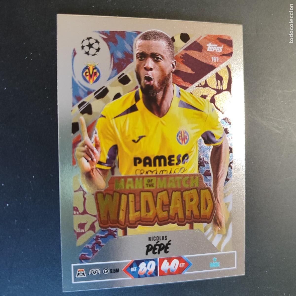 Figurine di Calcio: 20 ANIVERSARIO MATCH ATTAX 26/27 UCL CARD WILDCARD PEPE VILLARREAL # 167 TOPPS