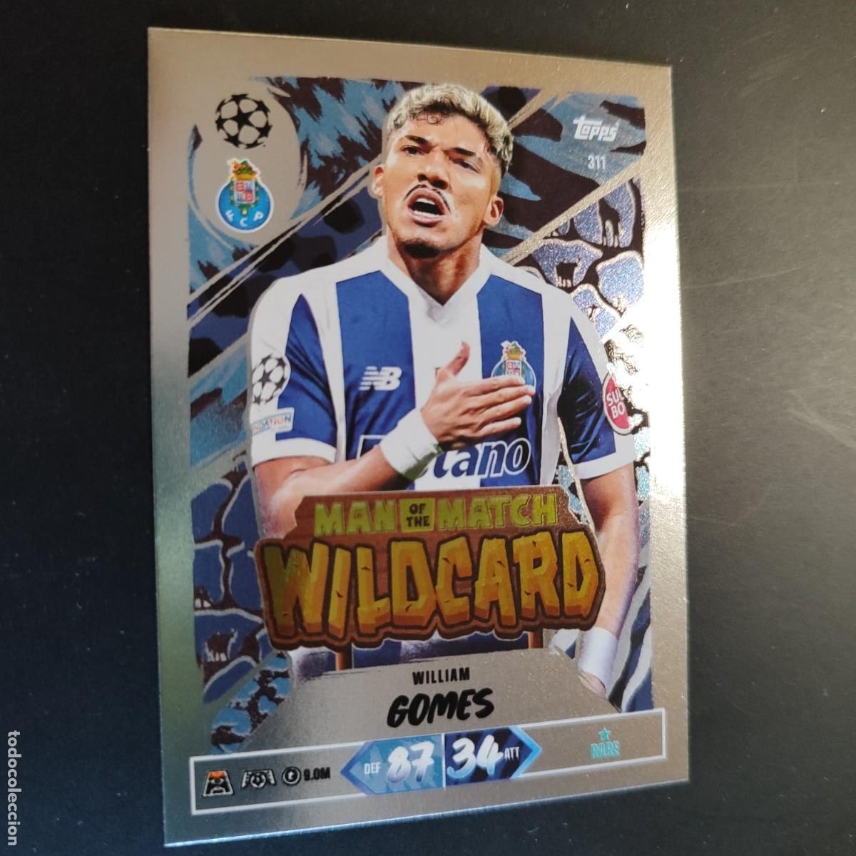 Cromos de Futebol: 20 ANIVERSARIO MATCH ATTAX 26/27 UCL CARD WILDCARD GOMES PORTO # 311 TOPPS
