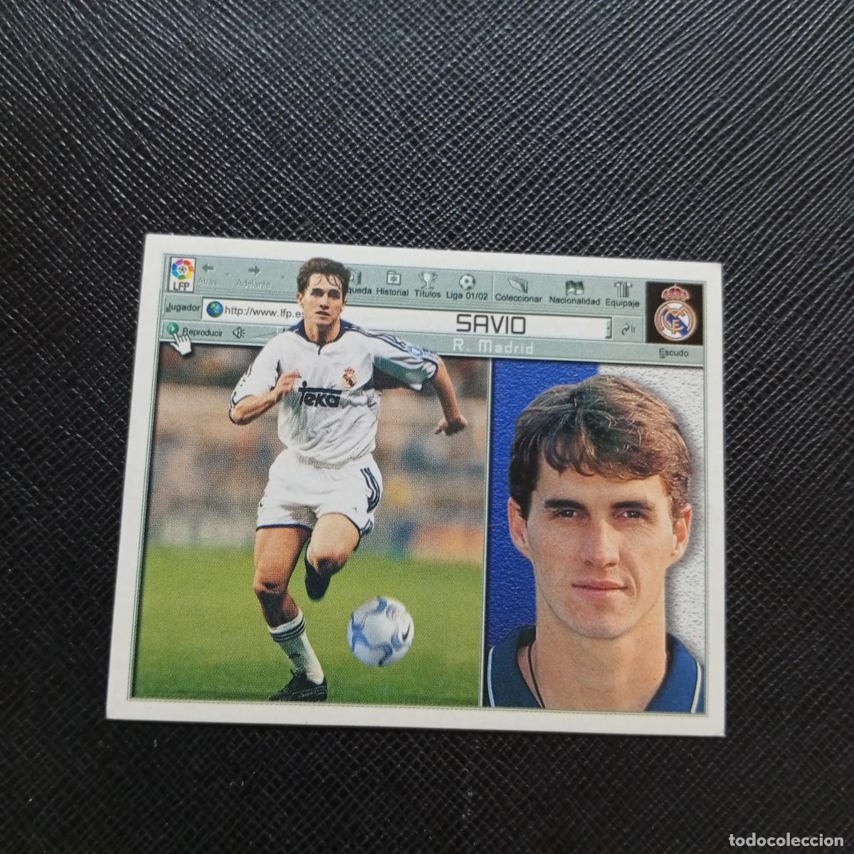 Cromos de f&uacute;tbol: SAVIO REAL MADRID ESTE 2001 2002 CROMO FUTBOL 01 02 LIGA - SIN PEGAR - A17 PG181