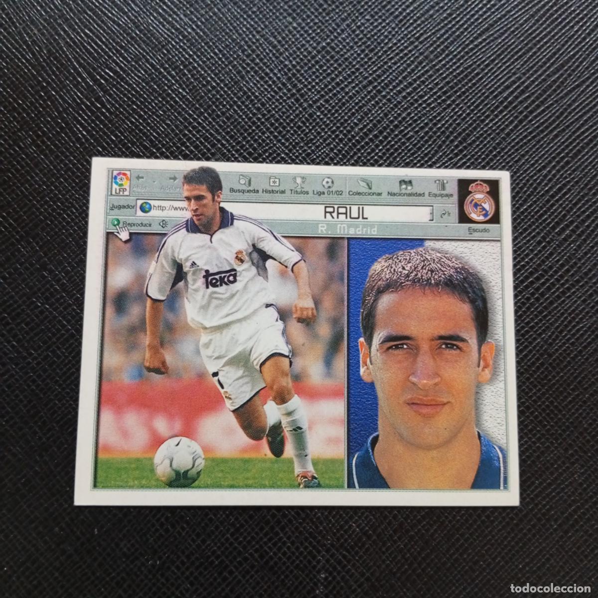 Cromos de f&uacute;tbol: RAUL REAL MADRID ESTE 2001 2002 CROMO FUTBOL 01 02 LIGA - SIN PEGAR - A17 PG208