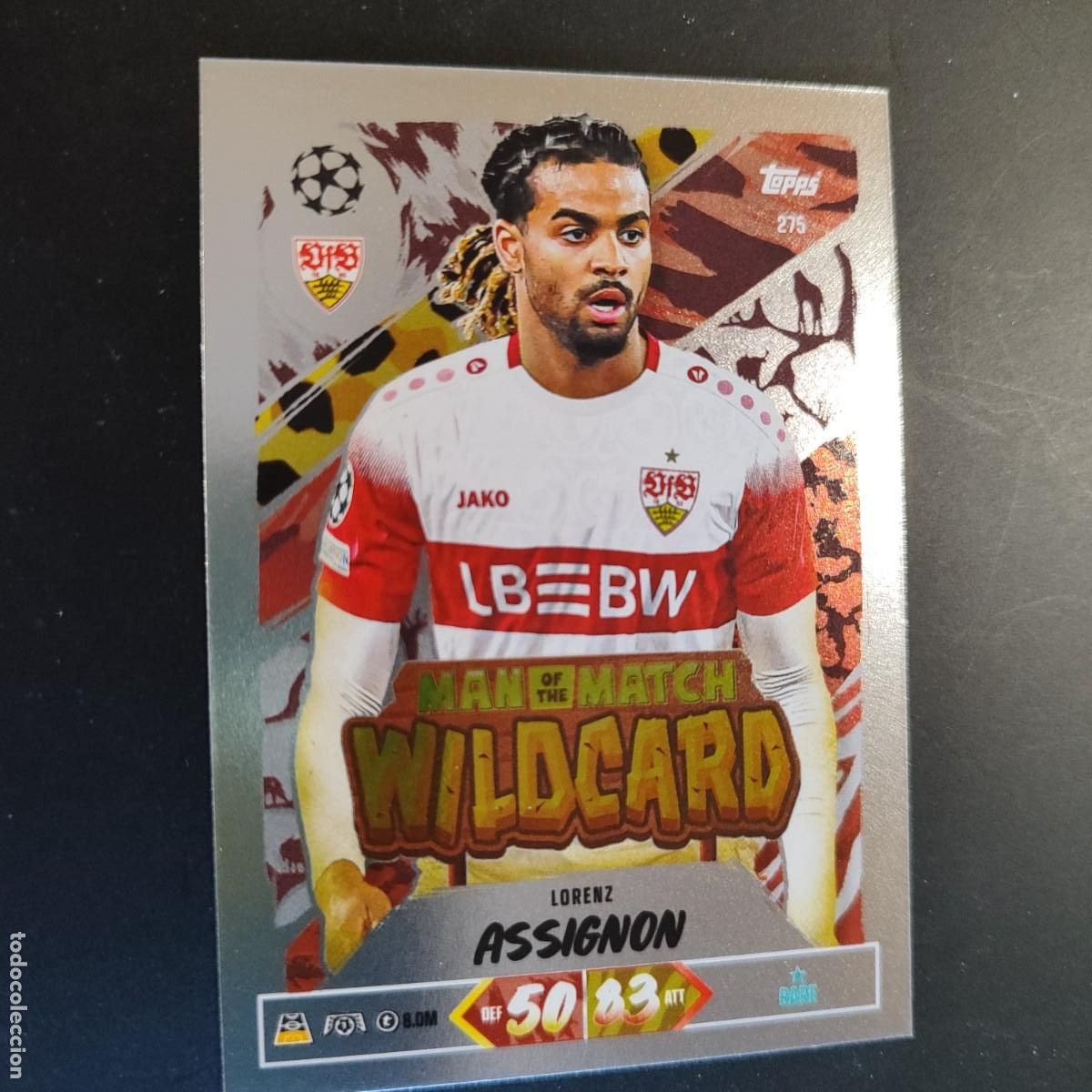 Cromos de f&uacute;tbol: 20 ANIVERSARIO MATCH ATTAX 26/27 UCL CARD WILDCARD ASSIGNON STUTTGART # 275 TOPPS