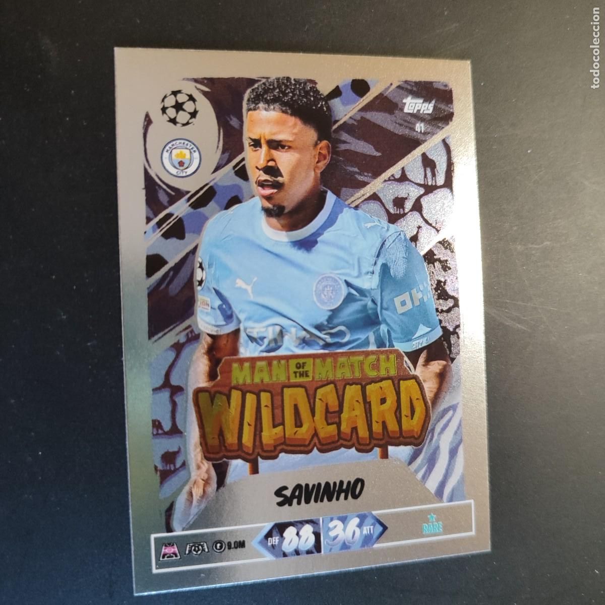 Fu&szlig;ball-Sticker: 20 ANIVERSARIO MATCH ATTAX 26/27 UCL CARD WILDCARD SAVINHO M.CITY # 41 TOPPS