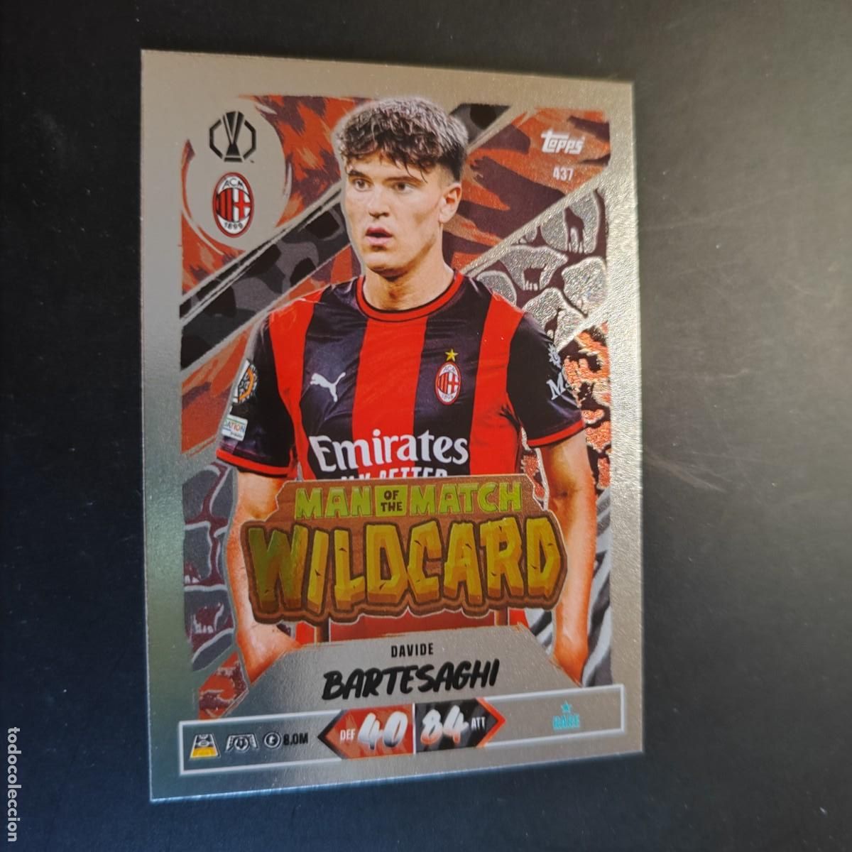 Cromos de Futebol: 20 ANIVERSARIO MATCH ATTAX 26/27 UCL CARD WILDCARD BARTESAGHI AC MILAN # 437 TOPPS