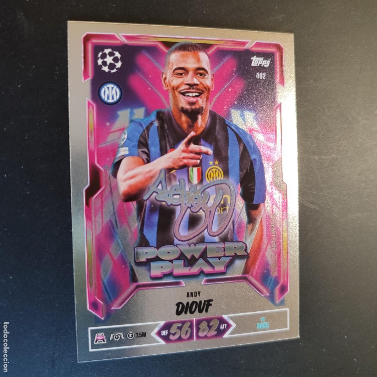 Cromos de Futebol: 20 ANIVERSARIO MATCH ATTAX 26/27 UCL CARD POWER PLAY DIOUF INTER # 402 TOPPS