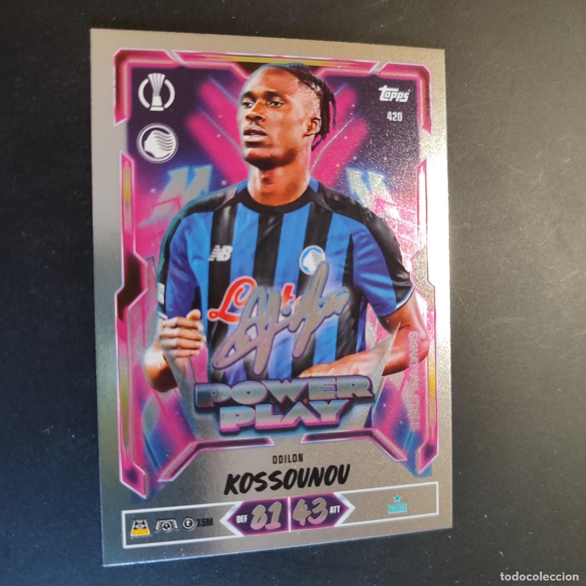 Cromos de Futebol: 20 ANIVERSARIO MATCH ATTAX 26/27 UCL CARD POWER PLAY KOSSOUNOU ATALANTA # 420 TOPPS