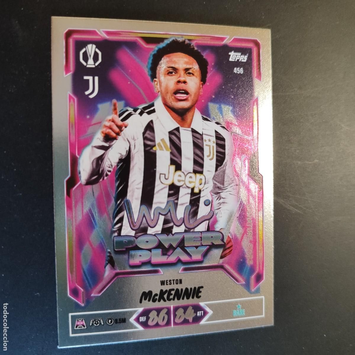 Football Stickers: 20 ANIVERSARIO MATCH ATTAX 26/27 UCL CARD POWER PLAY McKENNIE JUVENTUS # 456 TOPPS