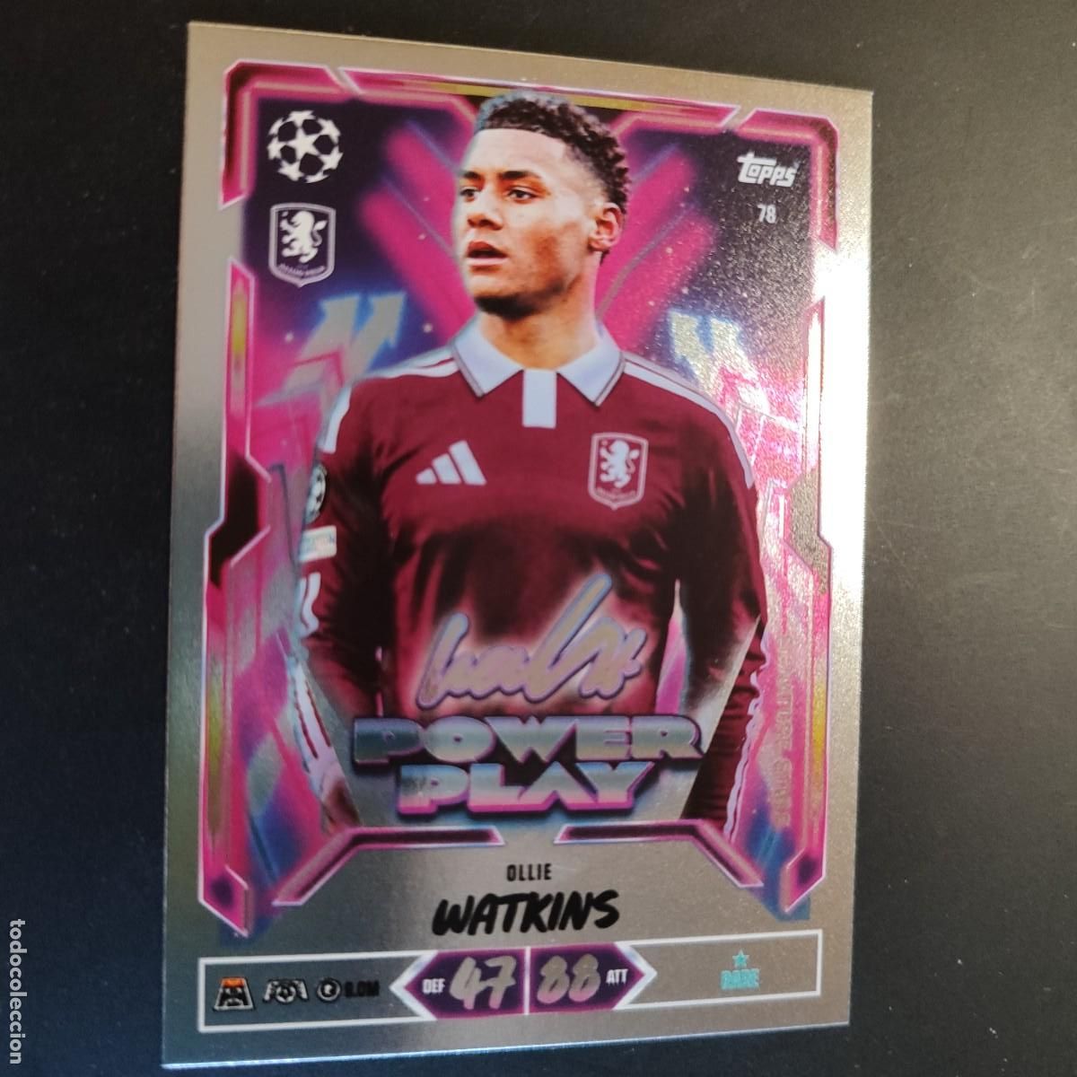 Fu&szlig;ball-Sticker: 20 ANIVERSARIO MATCH ATTAX 26/27 UCL CARD POWER PLAY WATKINS ASTON VILA # 78 TOPPS