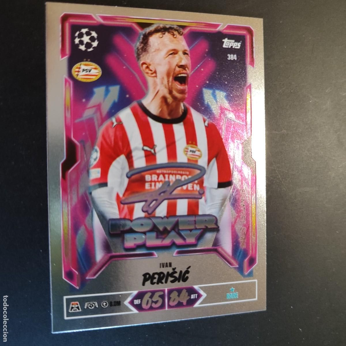 Cromos de Futebol: 20 ANIVERSARIO MATCH ATTAX 26/27 UCL CARD POWER PLAY PERISIC PSV # 384 TOPPS