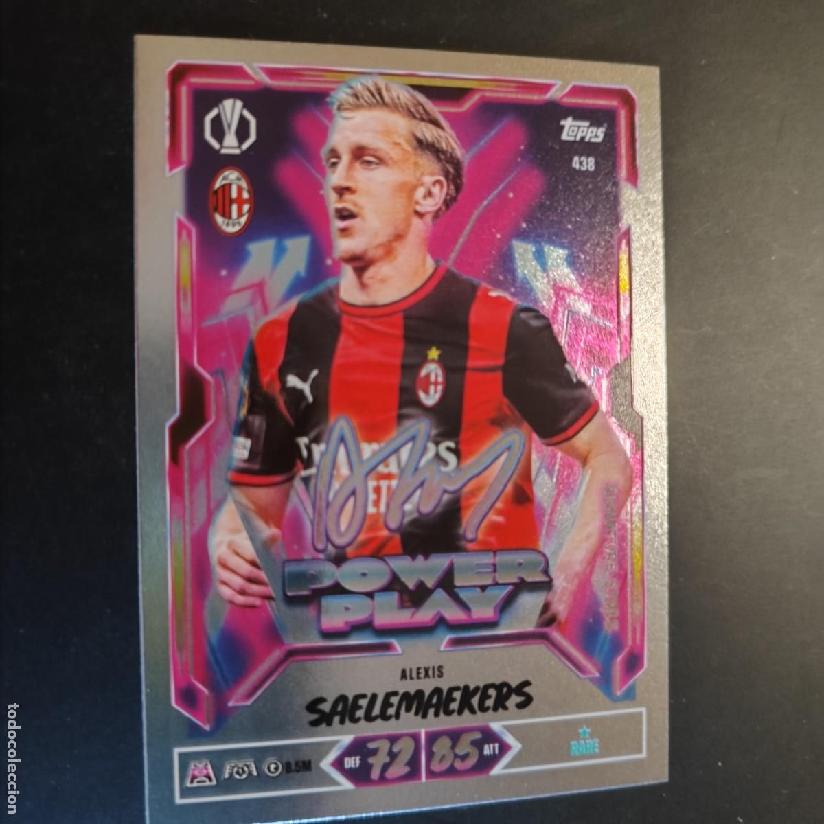 Cartes &agrave; collectionner de Football: 20 ANIVERSARIO MATCH ATTAX 26/27 UCL CARD POWER PLAY SALEMAEKERS AC MILAN # 438 TOPPS