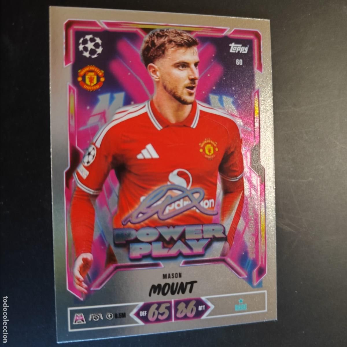 Cartes &agrave; collectionner de Football: 20 ANIVERSARIO MATCH ATTAX 26/27 UCL CARD POWER PLAY MOUNT MANCHESTER UNITED # 60 TOPPS