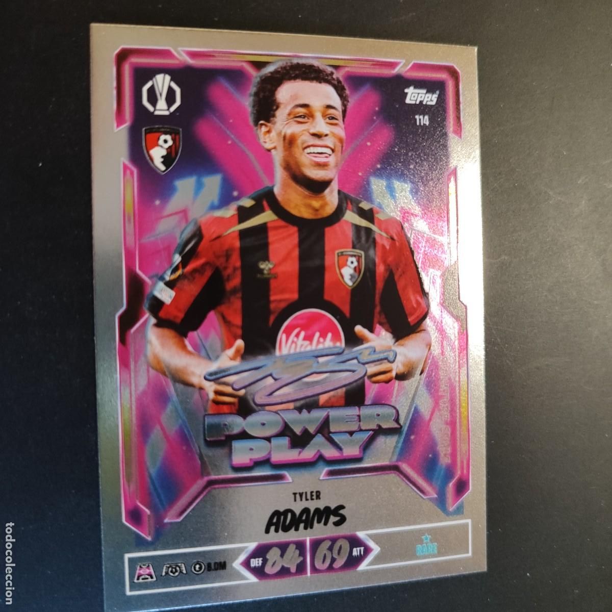Figurine di Calcio: 20 ANIVERSARIO MATCH ATTAX 26/27 UCL CARD POWER PLAY ADAMS AFC BOURMEMOUTH # 114 TOPPS