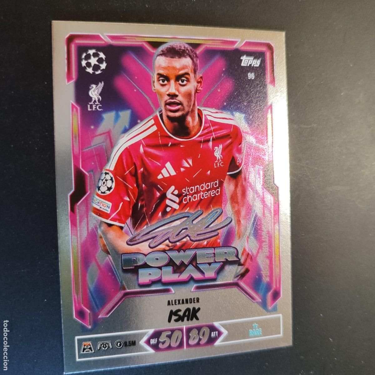 Figurine di Calcio: 20 ANIVERSARIO MATCH ATTAX 26/27 UCL CARD POWER PLAY ISAK LIVERPOOL # 96 TOPPS