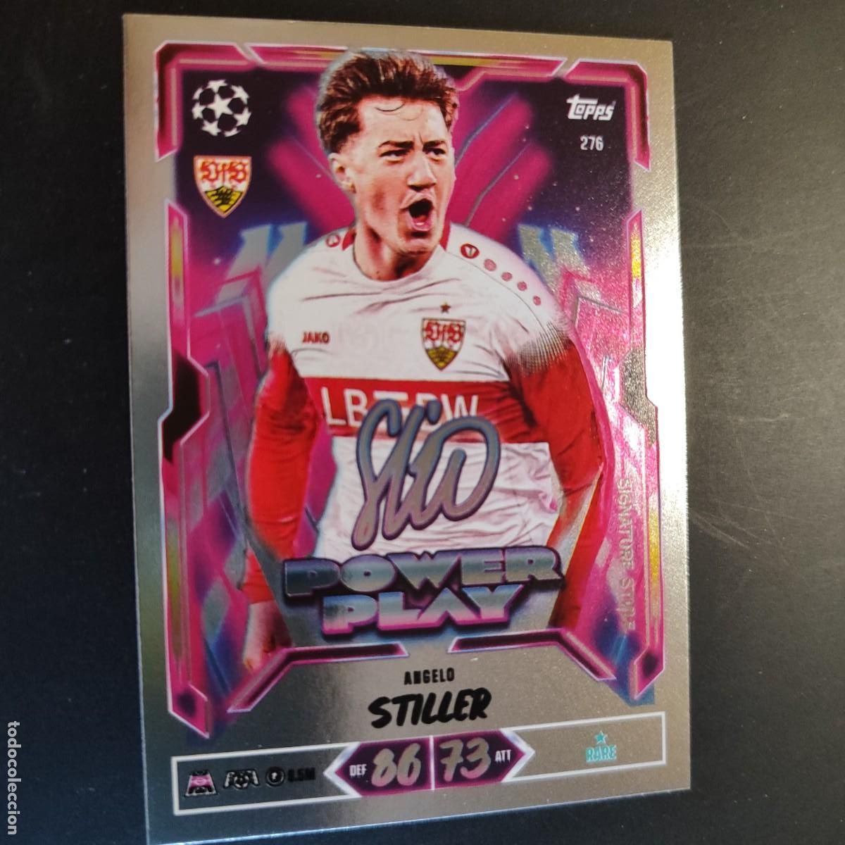 Figurine di Calcio: 20 ANIVERSARIO MATCH ATTAX 26/27 UCL CARD POWER PLAY STILLER STUTTGART # 276 TOPPS