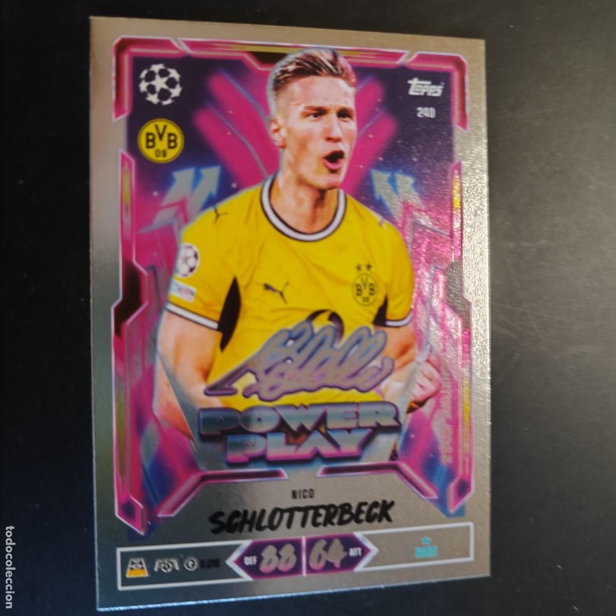Figurine di Calcio: 20 ANIVERSARIO MATCH ATTAX 26/27 UCL CARD POWER PLAY SCHLOTTERBECK DORTMUND # 240 TOPPS
