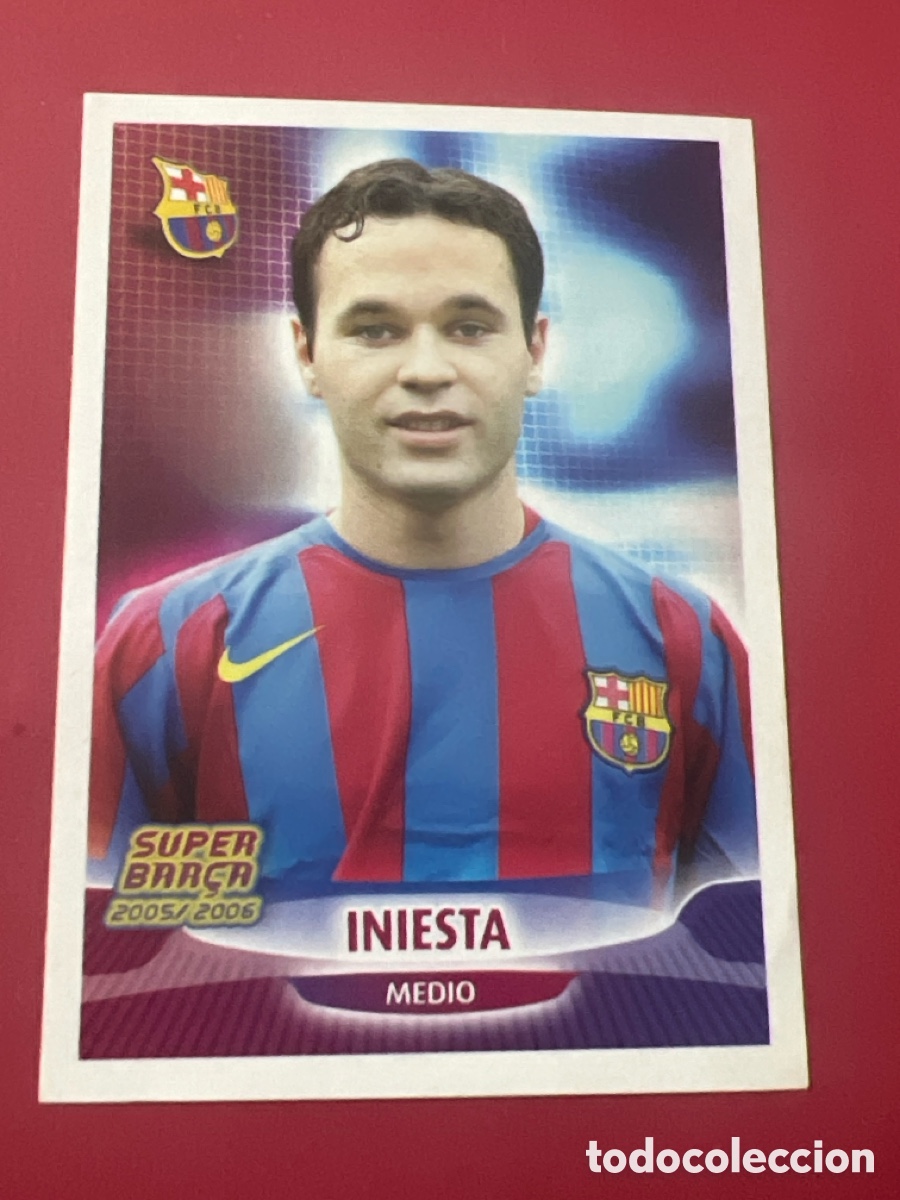 Cromos de f&uacute;tbol: E143. 55 INIESTA BARCELONA PANINI SUPER BARCA 2005 2006 FUTBOL 05 06 - SIN PEGAR