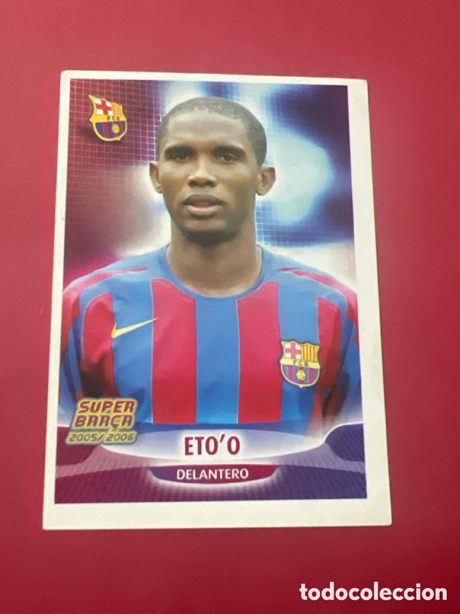 Cromos de f&uacute;tbol: E140. PANINI FC BARCELONA SUPER BAR&Ccedil;A 2005 06 (05-06) 31 ETO&acute;O ( SIN PEGAR )