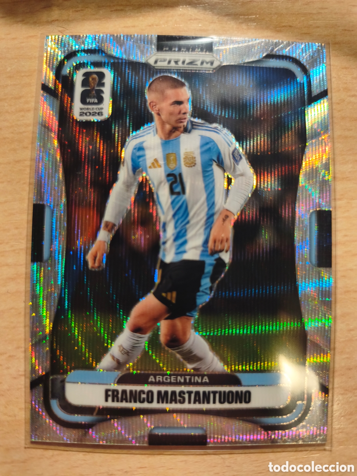 Cromos de f&uacute;tbol: FRANCO MASTANTUONO ARGENTINA SILVER WAVE PARALEL PRIZM FIFA WORLD CUP 2026 MUNDIAL 26 PARALELA
