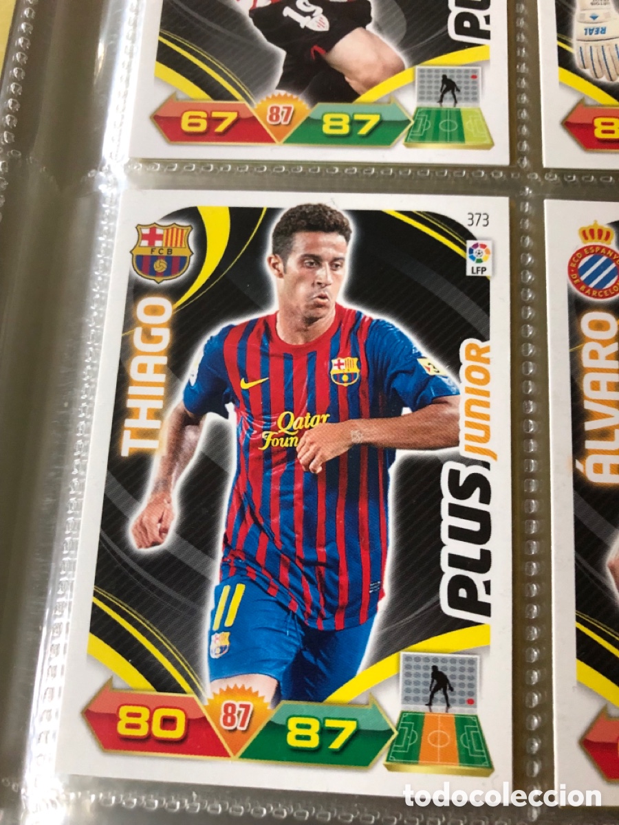Cromos de f&uacute;tbol: CROMO FUTBOL 11 12 ADRENALYN XL PANINI LIGA 2011 2012 FC BARCELONA 373 THIAGO ALCANTARA PLUS JUNIOR