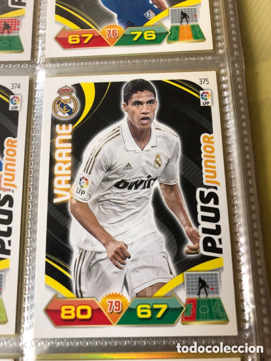 Cromos de f&uacute;tbol: 375 Varane, Real Madrid, Plus Junior, Panini Adrenalyn XL 2011 2012 11 12