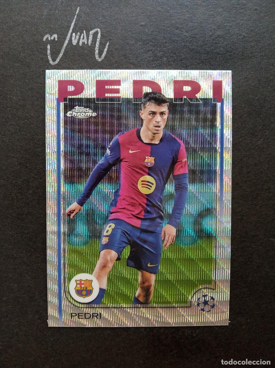 Figurine di Calcio: 174 WAVE REFRACTOR PEDRI BARCELONA ESPA&Ntilde;A ⚽ TOPPS &reg; CHROME CLUB COMPETITIONS 2024 2025 24 25 NUEVO