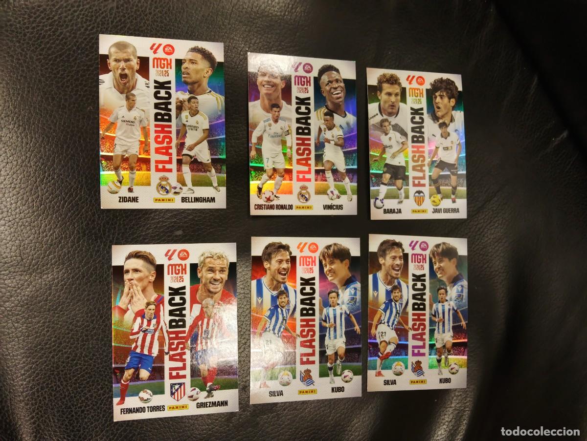 Cromos de f&uacute;tbol: 6 CARTAS / CARDS / CROMOS PANINI MGK MEGACRACKS LIGA FUTBOL 2024 2025 24 25 - FLASHBACK