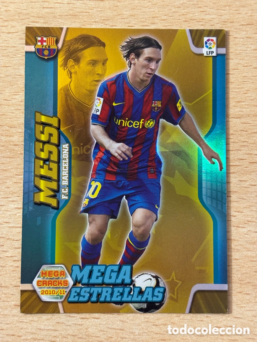 Cromos de f&uacute;tbol: # 389 Messi FC Barcelona Megacracks Mega Estrellas 2011-12 buen estado