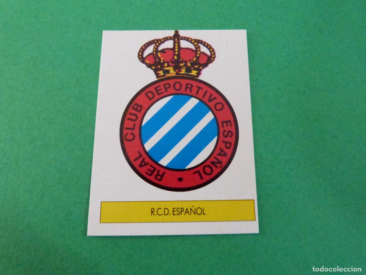 Cromos de f&uacute;tbol: CROMO FUTBOL ESCUDO R.C.D. ESPA&Ntilde;OL-ESPANYOL SIN PEGAR LIGA FESTIVAL 1987-1988/87-88