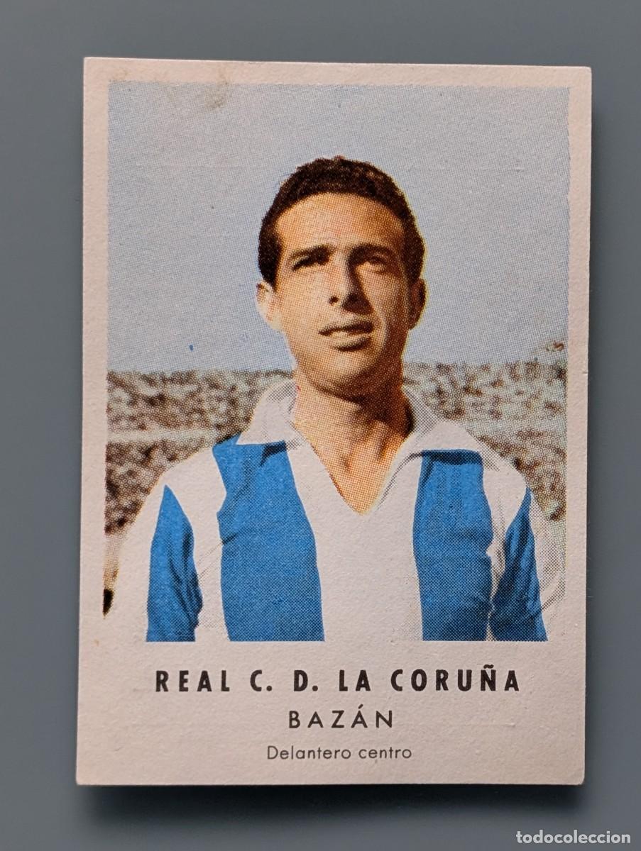 Cromos de f&uacute;tbol: DIFICIL CROMO NUEVO MINT CARD BAZAN DEPORTIVO CORU&Ntilde;A CHOCOLATES GRANELL 1956/57 FUTBOL VIGO GALICIA