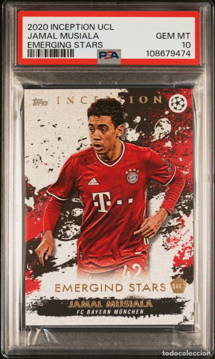 Figurine di Calcio: Rookie Jamal Musiala Bayern Munich Topps Inception Emerging Stars 2020 Psa 10