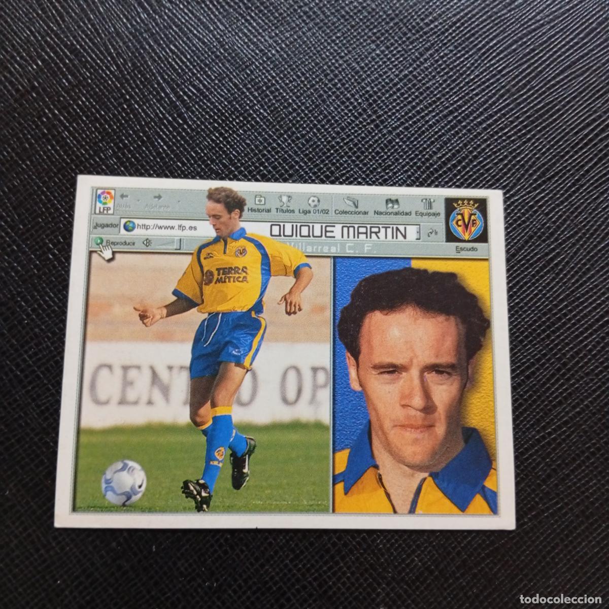 Football Stickers: QUIQUE MARTIN VILLARREAL ESTE 2001 2002 CROMO FUTBOL 01 02 LIGA - SIN PEGAR - A17 PG226