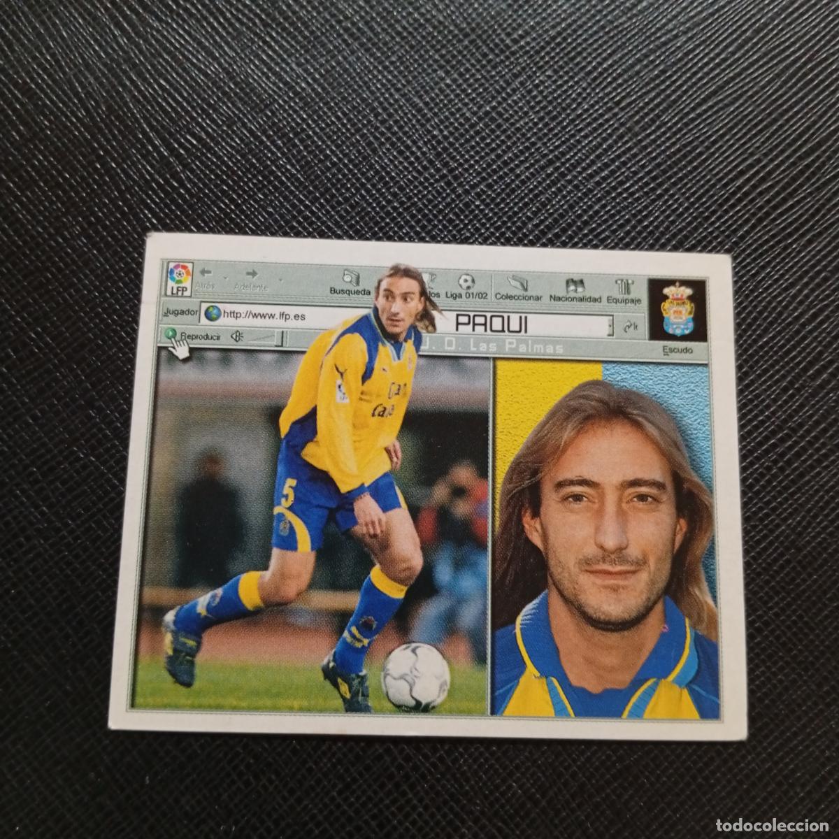 Football Stickers: PAQUI LAS PALMAS ESTE 2001 2002 CROMO FUTBOL 01 02 LIGA - SIN PEGAR - A17 PG235