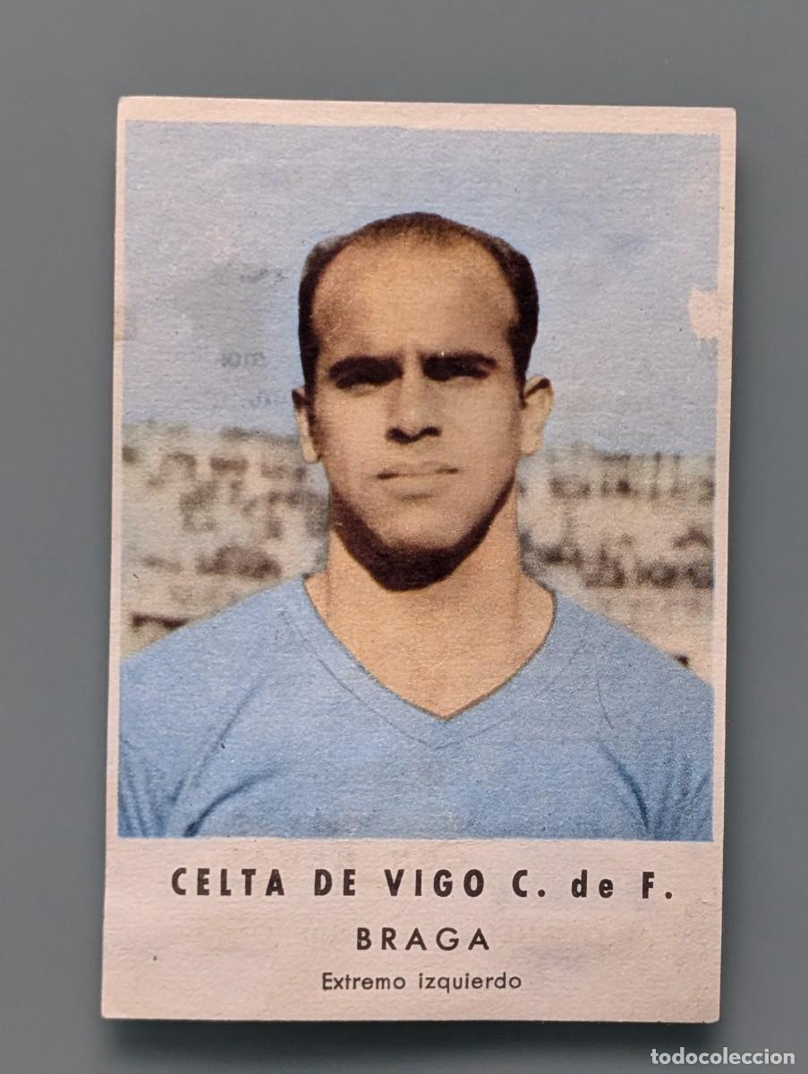 Cromos de f&uacute;tbol: DIFICIL CROMO RARE CARD BRAGA CELTA VIGO CHOCOLATES GRANELL 1956/57 FUTBOL CORU&Ntilde;A GALICIA