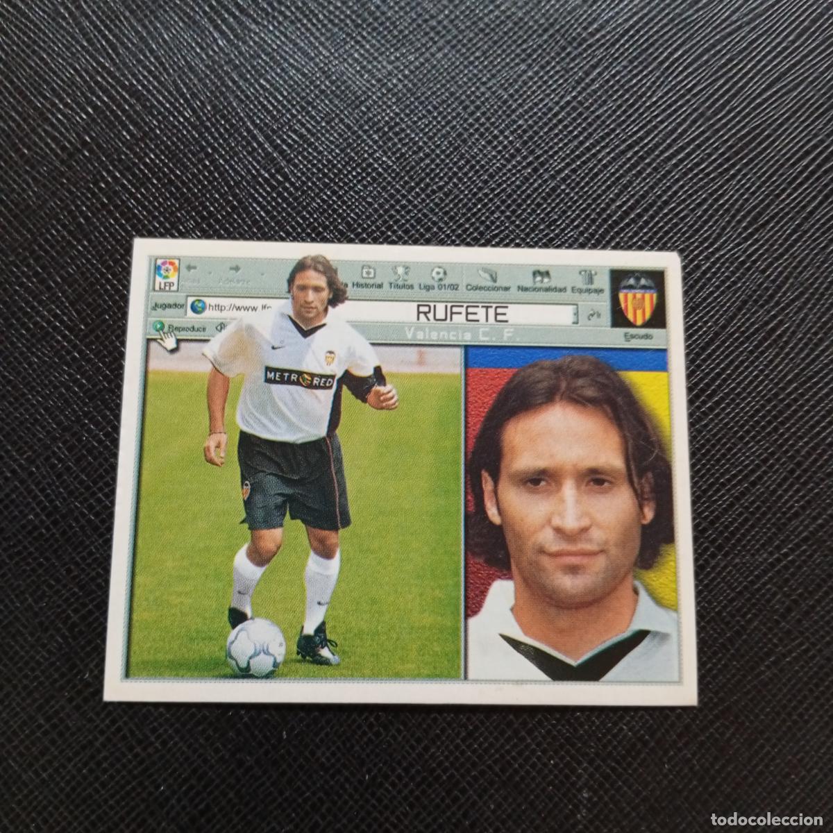 Cromos de f&uacute;tbol: RUFETE VALENCIA ESTE 2001 2002 CROMO FUTBOL 01 02 LIGA - SIN PEGAR - A17 PG289 FICHAJE 9