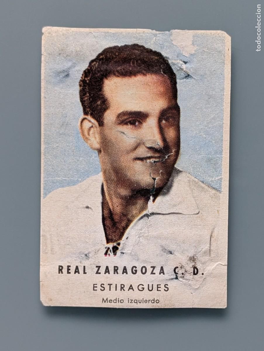 Cromos de f&uacute;tbol: MUY DIFICIL CROMO RARE CARD ESTIRAGUES REAL ZARAGOZA CHOCOLATES GRANELL FUTBOL FOOTBALL ARAGON