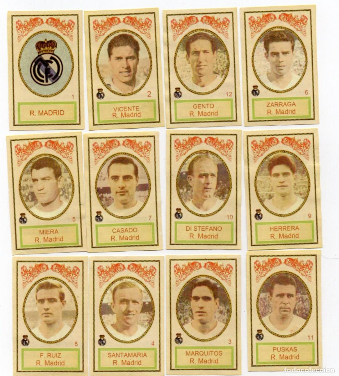 Cromos de f&uacute;tbol: REAL MADRID 1961, DE AZAFRANES EL BARCO,
