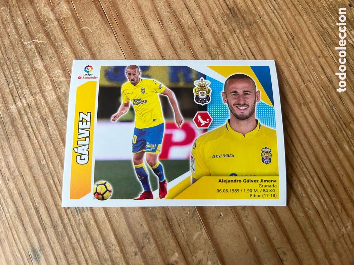 Cromos de f&uacute;tbol: CROMO ESTE MERCADO INVIERNO 2017 2018 NUEVO SIN PEGAR # 22 GALVEZ LAS PALMAS