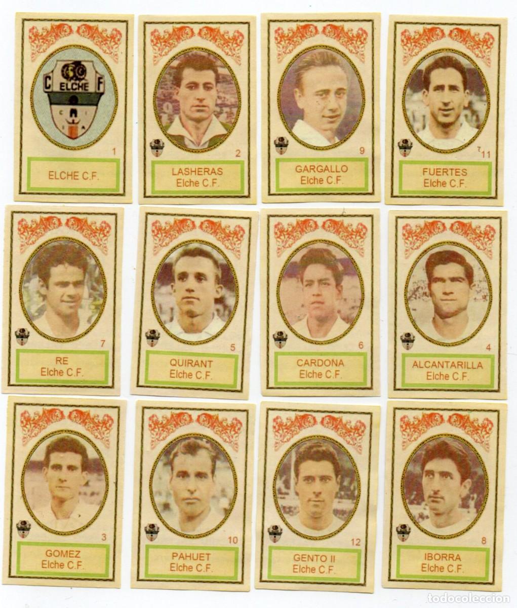 Cromos de f&uacute;tbol: ELCHE, 1961, DE AZAFRANES EL BARCO.
