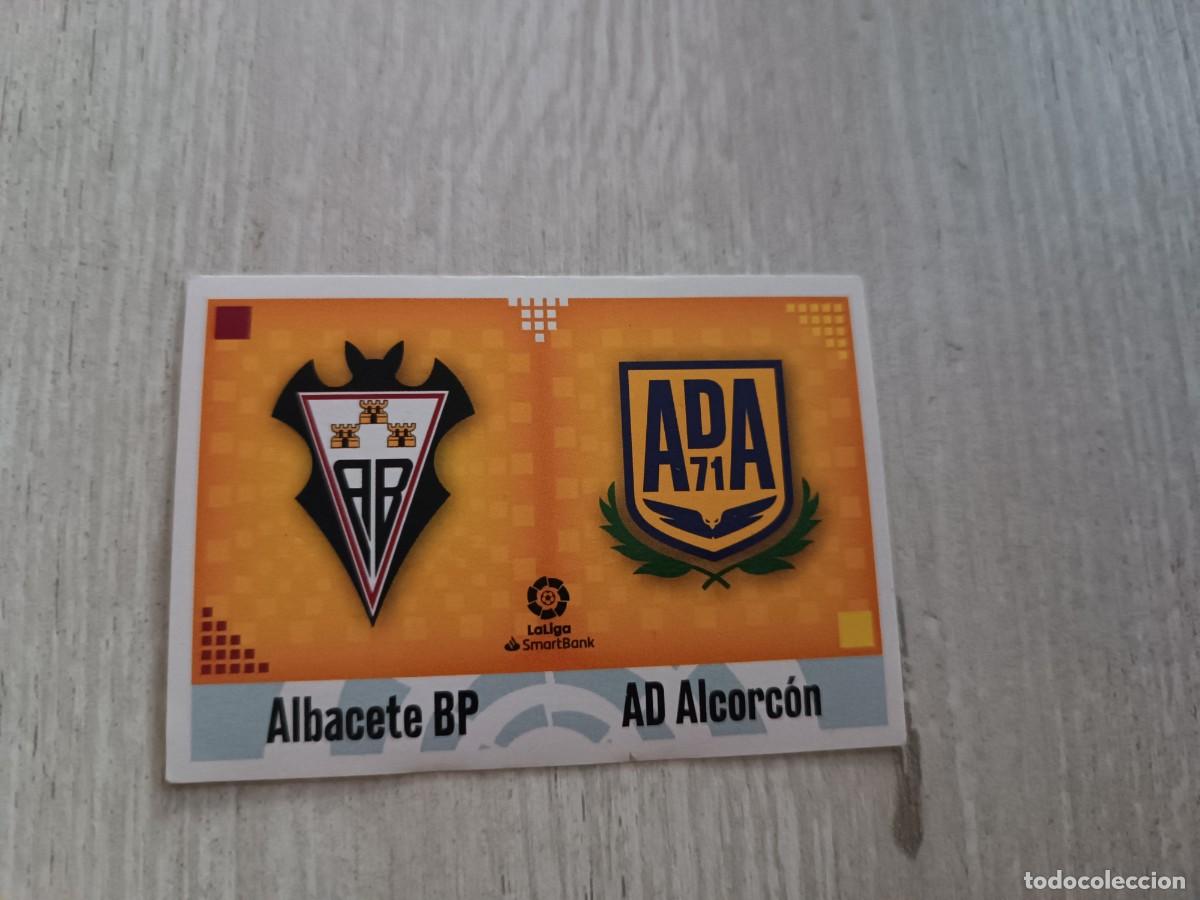 Cromos de f&uacute;tbol: ESCUDO ALBACETE ALCORC&Oacute;N NUNCA PEGADO LIGA ESTE 2020 2021 20 21