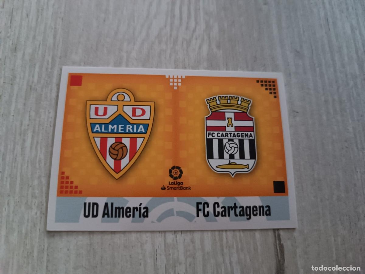 Cromos de f&uacute;tbol: ESCUDO ALMERIA CARTAGENA NUNCA PEGADO LIGA ESTE 2020 2021 20 21