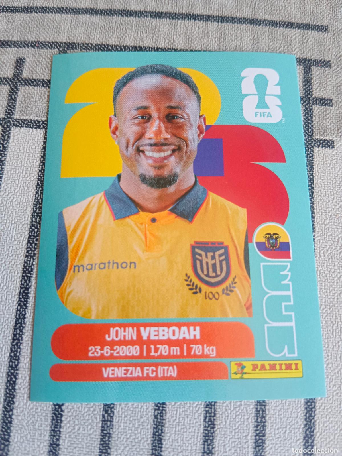 Cromos de f&uacute;tbol: MUNDIAL 2026 ESTADOS UNIDOS USA MEXICO MEJICO CANADA ECU 14 ECU14 JOHN VEBOAH ECUADOR FIFA