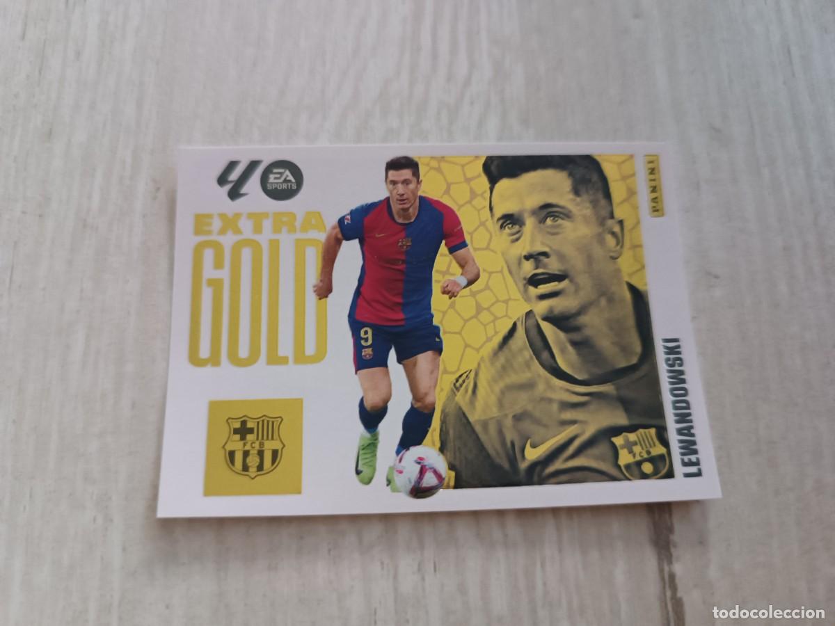 Fu&szlig;ball-Sticker: LEWANDOWSKI EXTRA GOLD LIGA ESTE 2025 2026 25 26. NUNCA PEGADO.