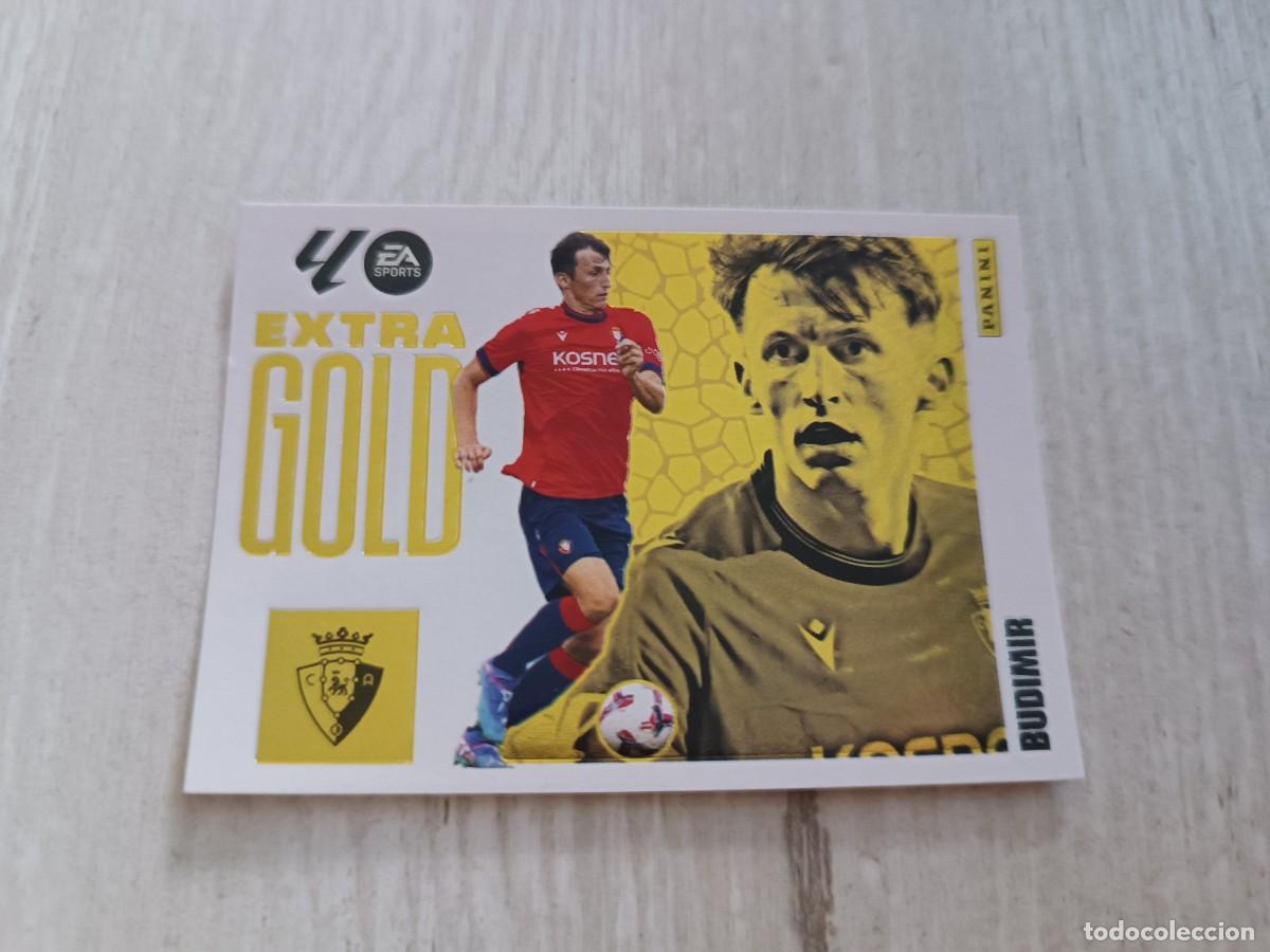 Fu&szlig;ball-Sticker: BUDIMIR EXTRA GOLD LIGA ESTE 2025 2026 25 26. NUNCA PEGADO.